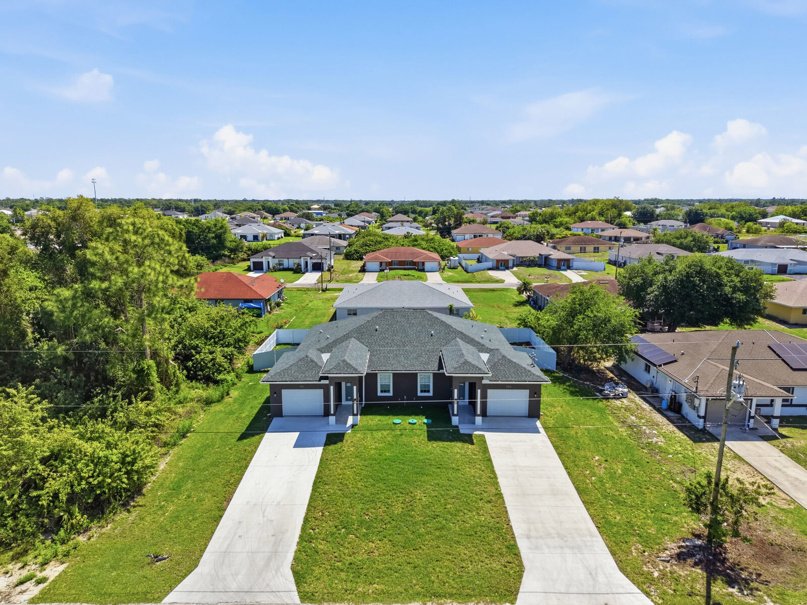 New construction duplex, Lehigh Acres, FL